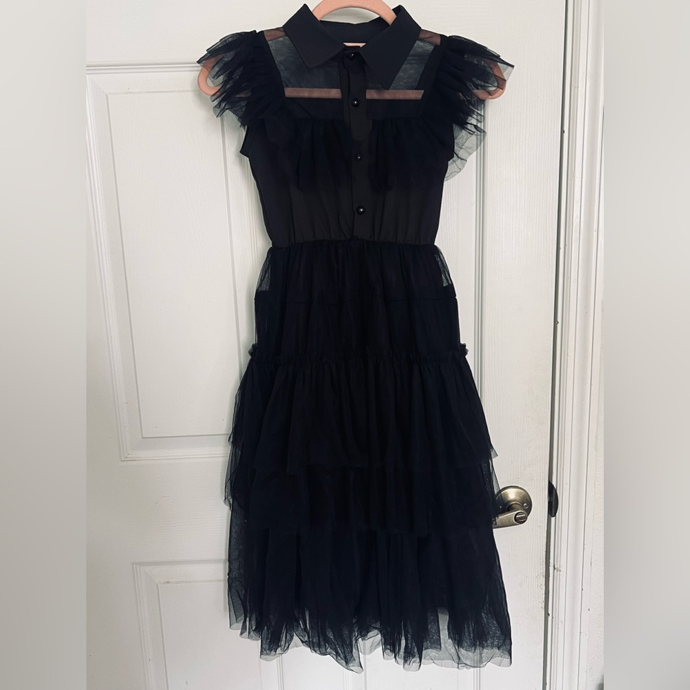 Wednesday Addams Halloween Costume Dress Kids Size 130/Size 6–8  Kids In US